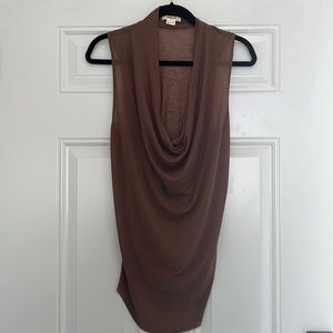 helmut lang drape sheer tank top